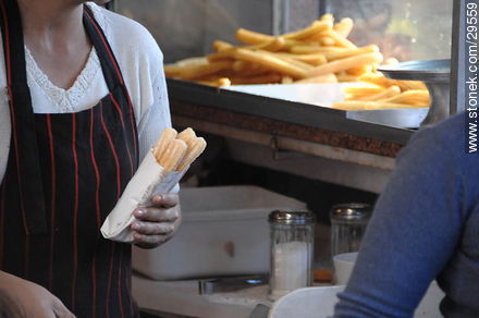 Churros (Strips of fried dough) - Department of Montevideo - URUGUAY. Photo #29559