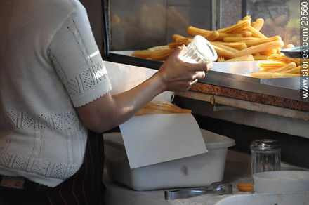 Churros (Strips of fried dough) - Department of Montevideo - URUGUAY. Photo #29560