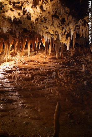Estalactitas y estalagmitas en la gruta de la Gran Roca. Eyzies-de-Tayac-Sireuil - Aquitania - FRANCIA. Foto No. 30844