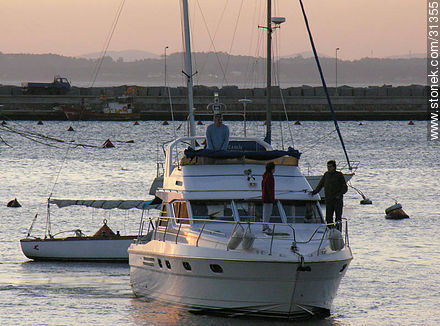 Yate en el puerto de Punta del Este - Punta del Este y balnearios cercanos - URUGUAY. Foto No. 31355