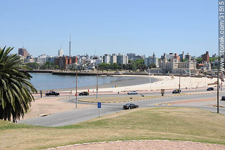 Parque Rodó, playa Ramírez y el edificio Mercosur - Departamento de Montevideo - URUGUAY. Foto No. 31515