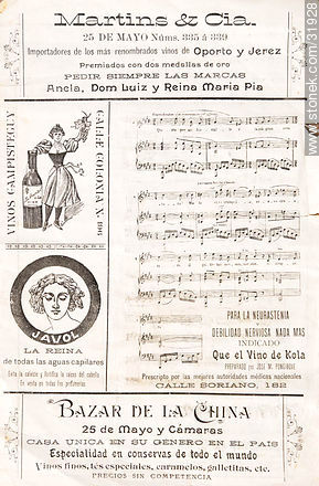 Página de programa antiguo del teatro Solís (principios del siglo XX). - Departamento de Montevideo - URUGUAY. Foto No. 31928