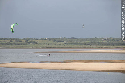 Kite surfing in lake José Ignacio - Punta del Este and its near resorts - URUGUAY. Photo #31958