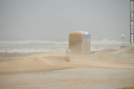 Sand storm in Playa Brava - Punta del Este and its near resorts - URUGUAY. Photo #32051