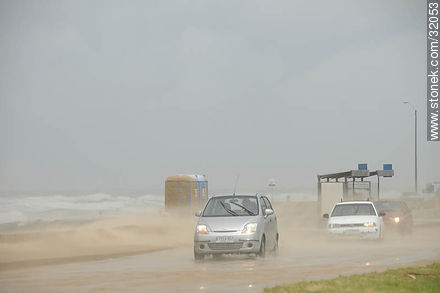 Sand storm in Playa Brava - Punta del Este and its near resorts - URUGUAY. Photo #32053