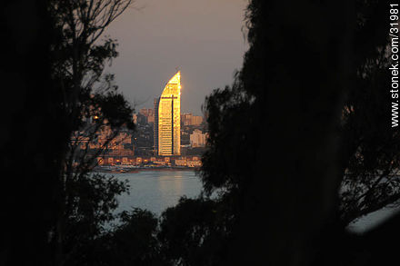 Torre Antel frente a la bahía de Montevideo. - Departamento de Montevideo - URUGUAY. Foto No. 31981
