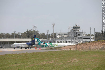 Pluna's Bombardier plane in the old Carrasco airport (Near to be out of service in november 2009) - Department of Canelones - URUGUAY. Photo #33166