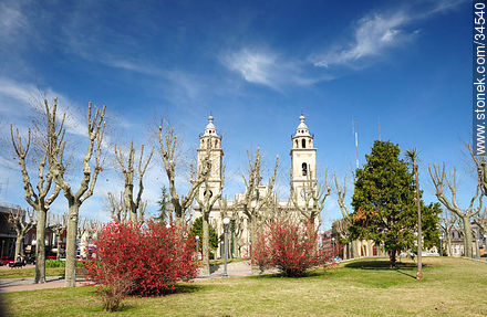 Plaza de los 33 Orientales y la Catedral de San José - Departamento de San José - URUGUAY. Foto No. 34540