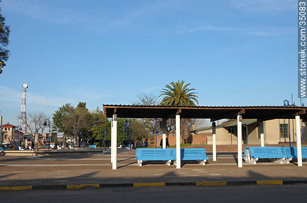 Plaza Sardo, detrás de la estación del ferrocarril - Departamento de Río Negro - URUGUAY. Foto No. 35083