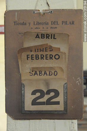 Antiguo almanaque de pared - Departamento de Río Negro - URUGUAY. Foto No. 35194