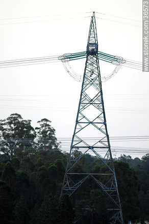 High tension tower. - Department of Salto - URUGUAY. Photo #36573