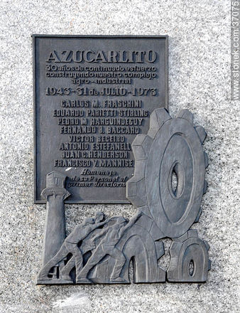 Placa de homenaje a Azucarlito - Departamento de Paysandú - URUGUAY. Foto No. 37075