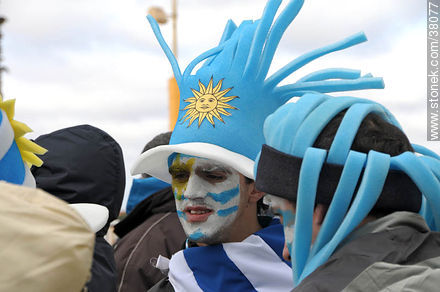 Uruguayan footbal soccer team reception after playing the World Cup in South Africa, 2010. -  - URUGUAY. Photo #38077