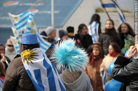 Uruguayan footbal soccer team reception after playing the World Cup in South Africa, 2010. -  - URUGUAY. Photo #38057
