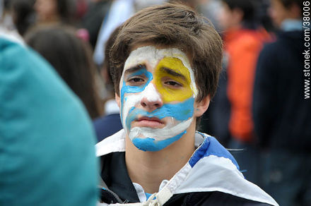 Uruguayan footbal soccer team reception after playing the World Cup in South Africa, 2010. -  - URUGUAY. Photo #38006