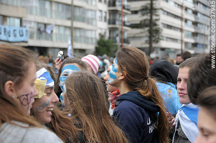 Uruguayan footbal soccer team reception after playing the World Cup in South Africa, 2010. -  - URUGUAY. Photo #37985