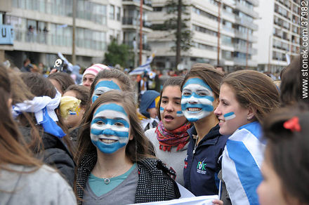 Uruguayan footbal soccer team reception after playing the World Cup in South Africa, 2010. -  - URUGUAY. Photo #37982
