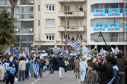 Uruguayan footbal soccer team reception after playing the World Cup in South Africa, 2010. -  - URUGUAY. Photo #37969