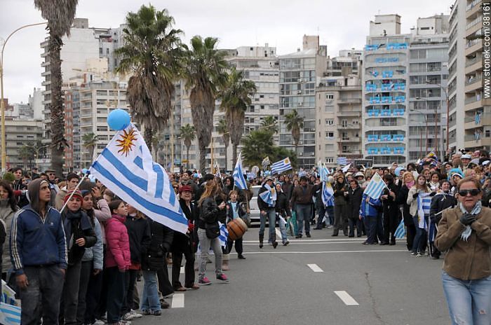 Uruguayan footbal soccer team reception after playing the World Cup in South Africa, 2010. -  - URUGUAY. Photo #38161