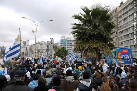 Uruguayan footbal soccer team reception after playing the World Cup in South Africa, 2010. -  - URUGUAY. Photo #38115