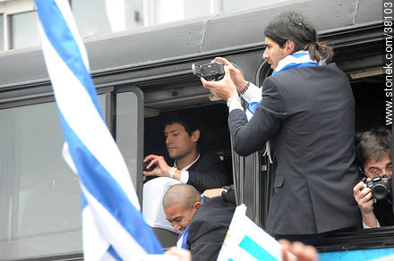 Uruguayan footbal soccer team reception after playing the World Cup in South Africa, 2010. -  - URUGUAY. Photo #38103