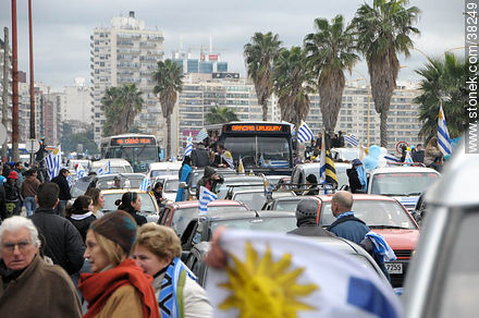 Uruguayan footbal soccer team reception after playing the World Cup in South Africa, 2010. -  - URUGUAY. Photo #38249