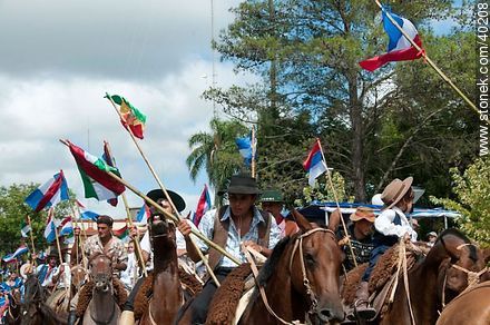 Banderas de estados federados - Departamento de Tacuarembó - URUGUAY. Foto No. 40208