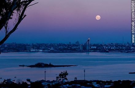 The biggest full moon seen in 20 years on the city of Montevideo. - Department of Montevideo - URUGUAY. Photo #40561
