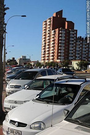 Estacionamiento de turistas playeros. - Departamento de Maldonado - URUGUAY. Foto No. 42960