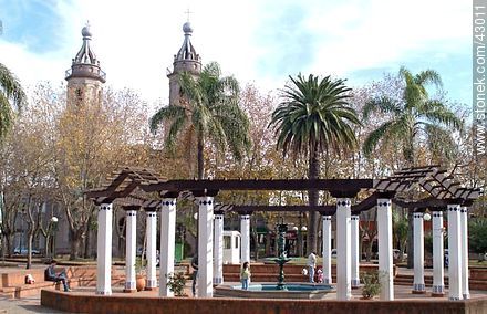 Plaza de Las Piedras. In the background San Isidro Parish. - Department of Canelones - URUGUAY. Photo #43011