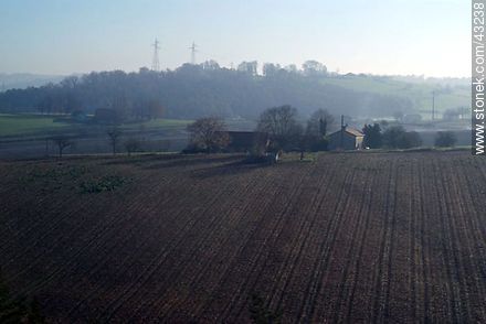 Plowed fields - Region of Aquitaine - FRANCE. Photo #43238
