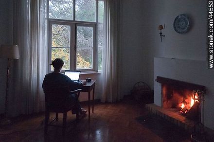 Writer in front of a window -  - MORE IMAGES. Photo #44553