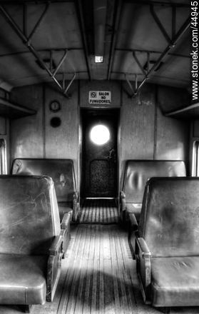 Inside an old railway wagon -  - MORE IMAGES. Photo #44945