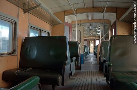 Inside an old railway wagon - Department of Montevideo - URUGUAY. Photo #44923