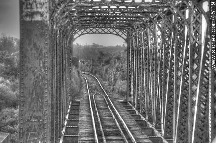 Railway bridge over the stream Canelón Grande -  - MORE IMAGES. Photo #45119