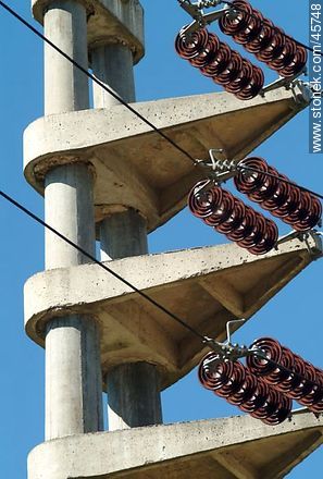 Cables de alta tensión - Departamento de Canelones - URUGUAY. Foto No. 45748