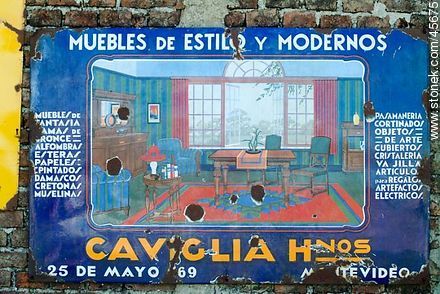 Chapas esmaltadas antiguas de publicidad - Departamento de Canelones - URUGUAY. Foto No. 45675