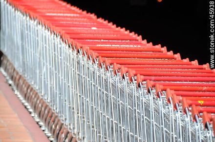 Row of shopping carts -  - MORE IMAGES. Photo #45938