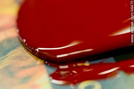 Red printing ink -  - MORE IMAGES. Photo #46470