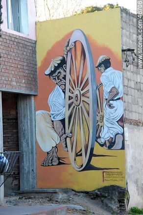 Mural de la ciudad de Rosario. 