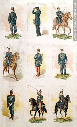 Uniformes militares en el siglo XIX -  - URUGUAY. Foto No. 47940
