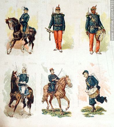 Uniformes militares en el siglo XIX -  - URUGUAY. Foto No. 47933