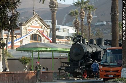 Old customs office of Arica and old locomotive - Chile - Others in SOUTH AMERICA. Photo #49884