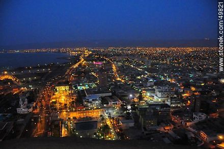 Vista nocturna aérea desde el Morro de Arica - Chile - Otros AMÉRICA del SUR. Foto No. 49821