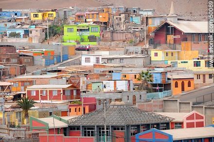 Houses between Morro de Arica and Cerro de la Cruz - Chile - Others in SOUTH AMERICA. Photo #50069