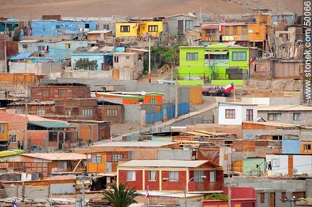 Houses between Morro de Arica and Cerro de la Cruz - Chile - Others in SOUTH AMERICA. Photo #50066