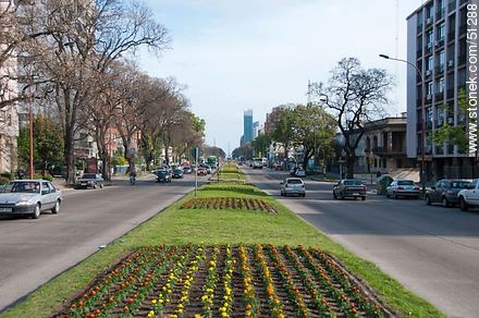 Boulevard in La Comercial quarter - Department of Montevideo - URUGUAY. Photo #51288
