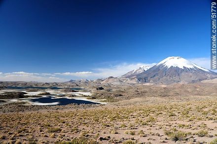 Volcano Parinacota and Cotacotani lagoons - Chile - Others in SOUTH AMERICA. Photo #51779