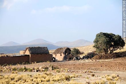 Campo altiplánico boliviano en Ruta 1. Vivienda rural - Bolivia - Otros AMÉRICA del SUR. Foto No. 51936