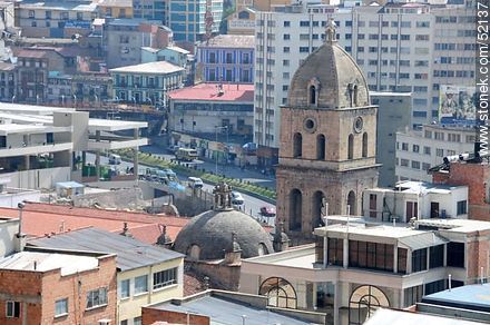 Domes of the Church of San Francisco. Avenida Mariscal Santa Cruz - Bolivia - Others in SOUTH AMERICA. Photo #52137